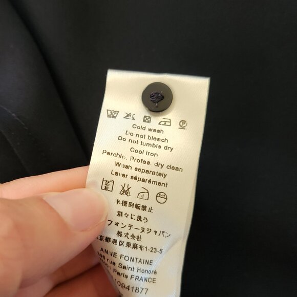 Anne Fontaine women's navy blue long sleeve button up blouse in size 40 - Picture 9 of 11